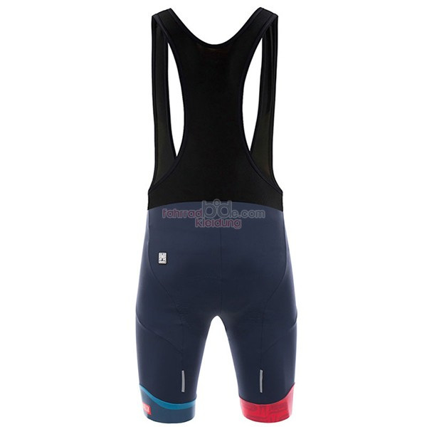 Nimes Vuelta Espana Kurzarmtrikot 2017 Und Kurze Tragerhose blau Und rot